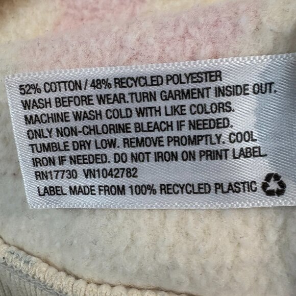 Cat & Jack Girls Hoodie Size Medium Cream with Colourful Hearts (SKU: 163G) - Picture 5 of 5